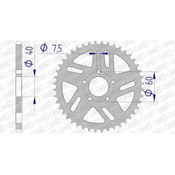 AFAM 44 teeth not 420 type 72104 KTM SX 50 LC PRO Senior