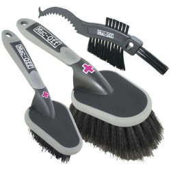 Kit 3 brosses Muc-Off entretien moto