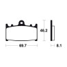 Plaquettes de frein moto métal fritté Tecnium MF131