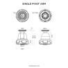 Bras articulé simple pivot Quad Lock 360