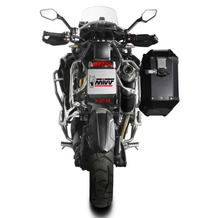 Mivv DAKAR approved muffler Inox Black (T.023.LDKB) Triumph Tiger 1200 GT/RALLY
