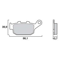 Motorcycle brake pads sinter Brembo 07HO27SP