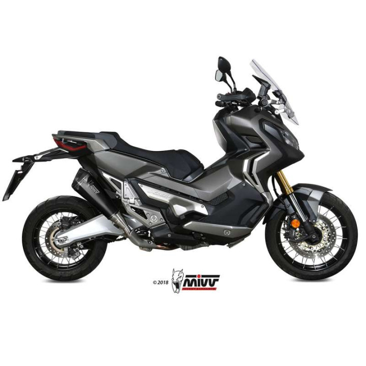 Silencieux Homologué Mivv DELTA RACE Inox noir (H.066.LDRB) Honda X-ADV 750