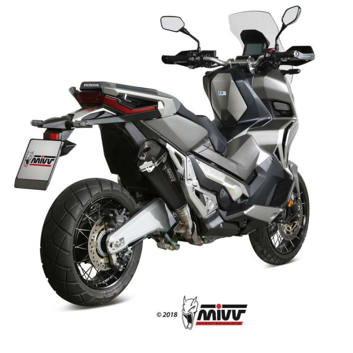 Silencieux Homologué Mivv DELTA RACE Inox noir (H.066.LDRB) Honda X-ADV 750