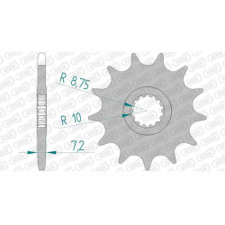 Pignon AFAM 13 dents pas 520 type 73202