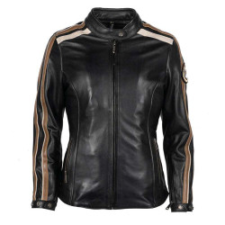 Blouson moto cuir femme Helstons JADE Noir