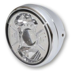 Phare moto leds 7 pouces HIGHSIDER RENO Type 2 Chrome