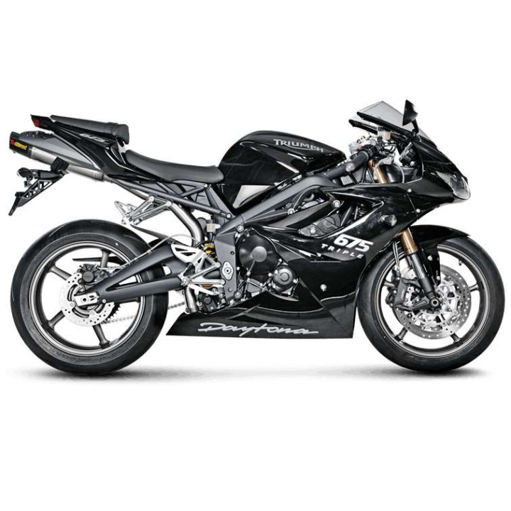 Akrapovic Titanium/Carbon approved muffler Triumph DAYTONA 675 06-12