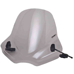 Pare-brise universel Puig TOURING II fumé claire (5267H) pour feux trapézoïdaux