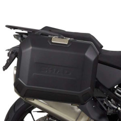 Shad TERRA TR36/TR47 BLACK aluminum suitcase kit + 4P brackets (K0DV114P) SUPER ADVENTURE 2021