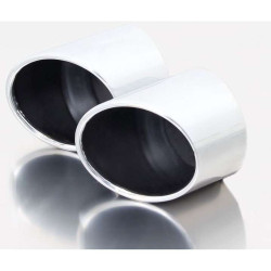 EK10 chrome slash-cut tips for Remus Harley Davidson mufflers