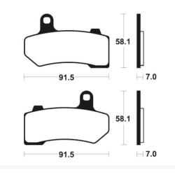 Brake plates metal fried Tecnium MR330 2