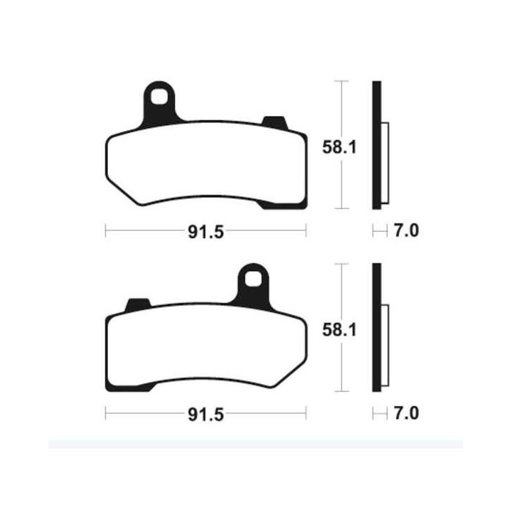 Plaquettes de frein métal fritté Tecnium MR330