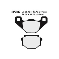 Plaquettes de frein semi-metal Nissin 2P-236NS