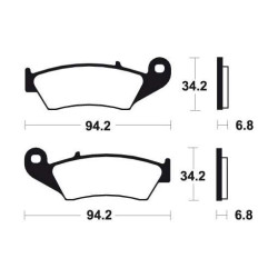 Plaquettes de frein moto racing Tecnium MOR194