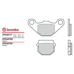 Plaquettes de frein moto organique Brembo 07KA0717