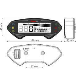 Compteur de vitesse KOSO DB-01RN LCD (BA041000) 2