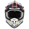 Casque moto cross Acerbis LINEAR 22.06 BLANC/BLEU/ROUGE