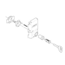 Givi Z4822DXMR complete RIGHT side lock for TREKKER OUTBACK cases