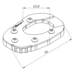 Extension de béquille latérale Puig 20172N HONDA 2