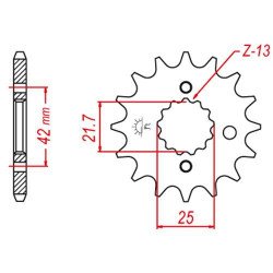 Sprocket JT 14 teeth pitch 530 type 513