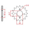 Pignon JT 14 dents pas 530 type 513