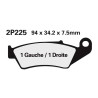 Semi-metal brake pads Nissin 2P225 NS