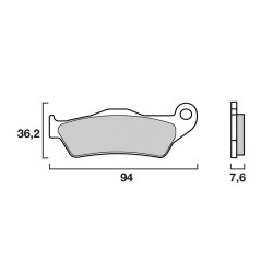 Plaquettes de frein moto sinter racing Brembo 07BB04SX