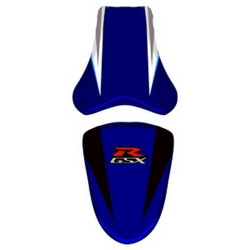 Housse de selle Bagster (2160D) Bleu Fonce/Noir/Blanc/Lettres Blanches/R Fluo Suzuki GSX1000R 06