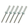 White pop rivets 4x16mm (x5) for license plate