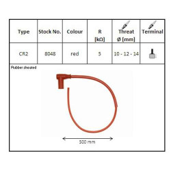 Ignition wire set NGK CR2 (Thread) 2