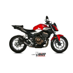 Mivv MK3 stainless steel muffler black (H.075.SM3B) Honda CB500F 2