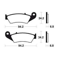 Plaquettes de frein moto métal fritté Tecnium MF194