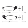 Brake pads motorcycle metal fried Tecnium MF194