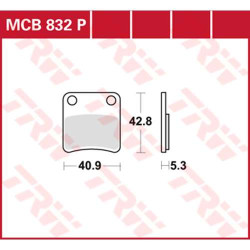 TRW MCB832P brake pads (parking brake)