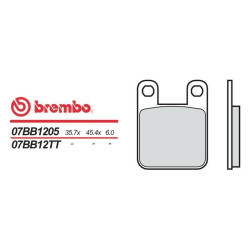Plaquettes de frein moto organique Brembo 07BB1205
