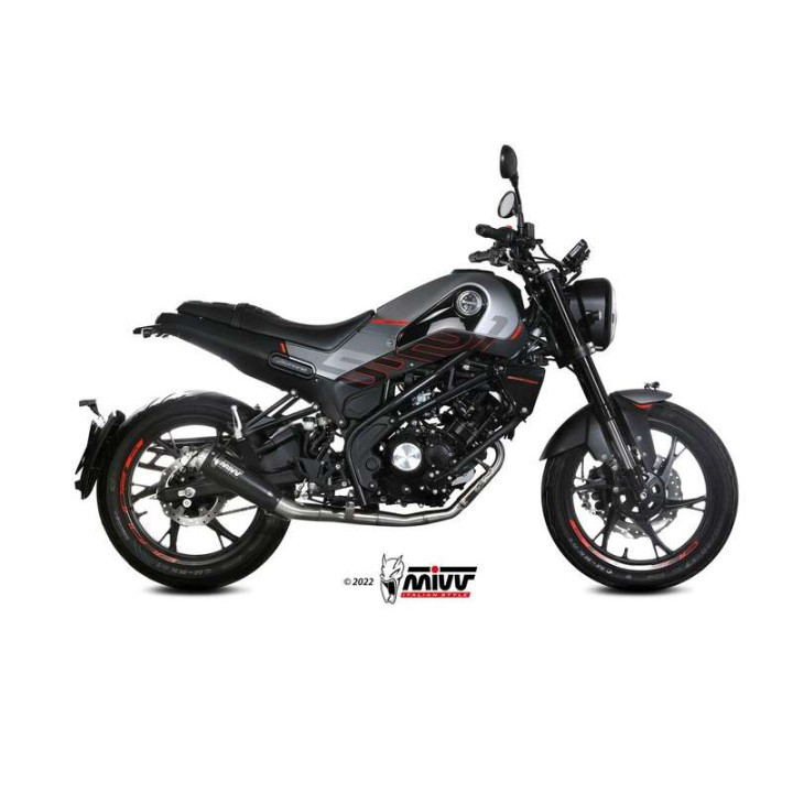 Complete line Mivv X-M1 Inox black (E.007.LC4B) Benelli Leoncino 125