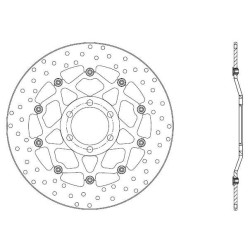 Disque de frein avant Brembo Série Oro 78B40840 Kawasaki ZX6R / ZX10R, ER6 / VERYS, Z750 / Z1000