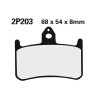 Plaquettes de frein semi-metal Nissin 2P203 NS
