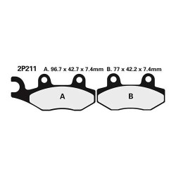 Plaquettes de frein semi-metal Nissin 2P211NS