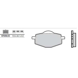 Plaquettes de frein carbone céramique avant/arrière BREMBO 07039CC