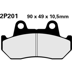Semi-metal brake pads Nissin 2P201 NS