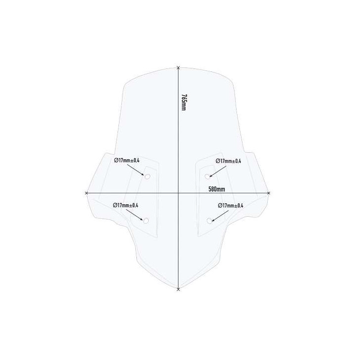 Pare-brise incolore Givi 5132DT sans fixation BMW C 400 GT 2019-2022
