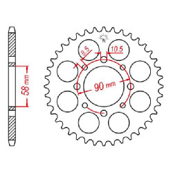 Couronne acier JT 41 dents pas 520 type 273