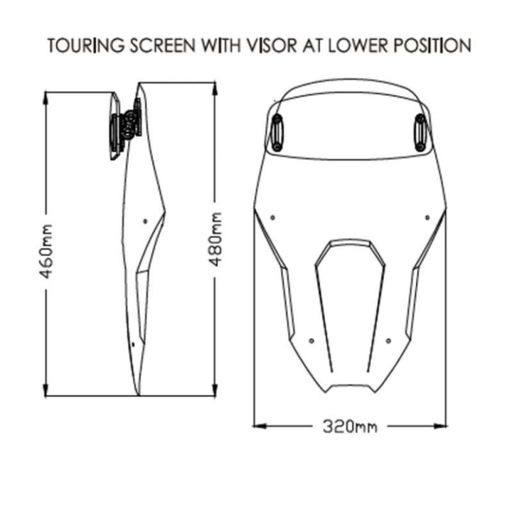 Bulle Puig TOURING avec spoiler (3819) CRF1100L AFRICA TWIN
