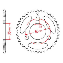Steel crown JT 28 teeth not 420 type 1780