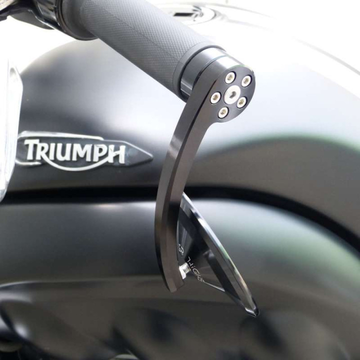 Rétroviseur embout de guidon HIGHSIDER MONTANA EVO 100mm Noir
