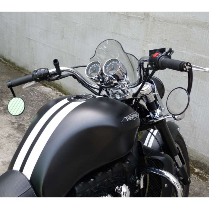 Rétroviseur embout de guidon HIGHSIDER MONTANA EVO 100mm Noir