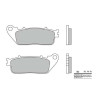 Plaquettes de frein organique BREMBO 07HO13CC