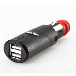 Double port USB SW-Motech 2x2100mA sur prise allume-cigare ou DIN